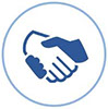 Picture of two hands shaking, depicting sales lead generation services